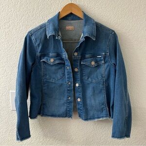 MOTHER Denim Straight A Fray Jean Jacket - Chill